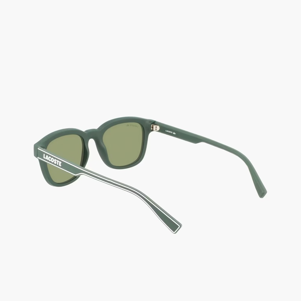 Lacoste Unisex Rectangle Active Line Sunglasses Matte Green 301